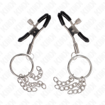 KINK - O RING NIPPLE CLAMP AND LITTLE CHAIN SILVER 6 CM - imagine 2
