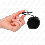 KINK - FAUX FUR BALL NIPPLE CLAMP BLACK 6 CM - imagine 4