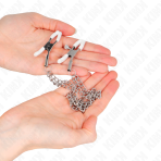 KINK - NIPPLE CLAMPS WITH 2 THIN CHAINS SILVER 20/23 CM - imagine 3