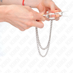 KINK - NIPPLE CLAMPS WITH 2 THIN CHAINS SILVER 20/23 CM - imagine 4