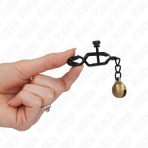 KINK - BELL JAW STYLE NIPPLE CLAMPS BLACK 7 CM - imagine 4