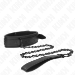 KINK - NEOPRENE BONDAGE COLLAR MODEL 2 WITH BELT 78 CM ADJUSTABLE 37.5 X 49.5 CM - imagine 4