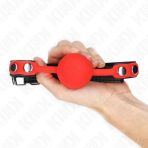 KINK - RED SILICONE BALL 4 CM GAG 60 x 2 CM - imagine 4