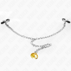 KINK - CHAIN NIPPLE CLAMPS WITH HORN PENDANT 30 CM - imagine 3