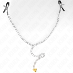 KINK - CHAIN NIPPLE CLAMPS WITH HORN PENDANT 30 CM - imagine 4