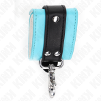 KINK - PREMIUM LOCKABLE WRIST RESTRAINTS BLACK / BLUE ADJUSTABLE 21-28 CM X 5.5 CM - imagine 5