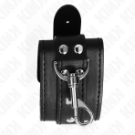 KINK - LOCKABLE DUNGEON WRIST RESTRAINTS BLACK ADJUSTABLE 21-28 CM X 5.5 CM - imagine 3