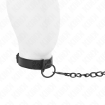 KINK - COLLAR WITH DARK LEASH 65 CM ADJUSTABLE 37-54 CM X 3 CM - imagine 3