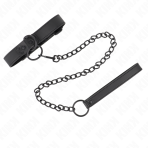KINK - COLLAR WITH DARK LEASH 65 CM ADJUSTABLE 37-54 CM X 3 CM - imagine 2