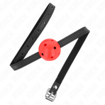 KINK - SIMPLICITY RED BREATHABLE 4.5 CM BALL GAG 62 x 1.5 CM - imagine 2