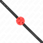 KINK - SIMPLICITY RED BREATHABLE 4.5 CM BALL GAG 62 x 1.5 CM - imagine 4