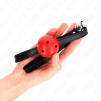 KINK - SIMPLICITY RED BREATHABLE 4.5 CM BALL GAG 62 x 1.5 CM - imagine 3