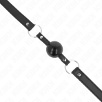 KINK - TPE BALL 4 CM GAG WITH BLACK LOCK 60 x 2 CM - imagine 4