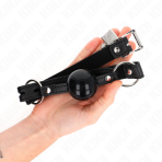 KINK - TPE BALL 4 CM GAG WITH BLACK LOCK 60 x 2 CM - imagine 3