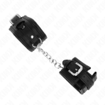 KINK - RHINESTONE BUCKLE WRIST RESTRAINTS BLACK ADJUSTABLE 25-32 CM X 5.5 CM - imagine 2