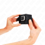 KINK - RHINESTONE BUCKLE WRIST RESTRAINTS BLACK ADJUSTABLE 25-32 CM X 5.5 CM - imagine 4