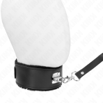KINK - NECKLACE WITH BELT 116 CM WITH BLACK LEATHER STRAP ADJUSTABLE 40-48 CM X 6 CM - imagine 2