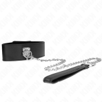 KINK - NECKLACE WITH BELT 65 CM WITH WIDE BLACK STRAP ADJUSTABLE 33.5-41 CM X 5 CM - imagine 3