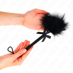 KINK - NYLON ROPE WAND WITH TICKLE FEATHERS AND BLACK BOW 25 CM - imagine 5