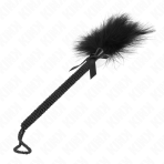 KINK - NYLON ROPE WAND WITH TICKLE FEATHERS AND BLACK BOW 25 CM - imagine 2