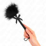 KINK - NYLON ROPE WAND WITH TICKLE FEATHERS AND BLACK BOW 25 CM - imagine 3