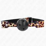 KINK - LEOPARD BREATHABLE BALL 4.5 CM GAG 65 x 2.5 CM - imagine 2