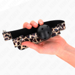 KINK - LEOPARD BREATHABLE BALL 4.5 CM GAG 65 x 2.5 CM - imagine 3