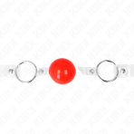 KINK - RED TRANSPARENT PVC BALL 4 CM GAG ADJUSTABLE - imagine 4