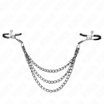 KINK - NIPPLE CLAMPS WITH 3 CHAINS BLACK 20/23/28 CM - imagine 2