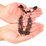 KINK - NIPPLE CLAMPS WITH 3 CHAINS BLACK 20/23/28 CM - imagine 3