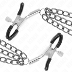KINK - NIPPLE CLAMPS WITH 3 CHAINS BLACK 20/23/28 CM - imagine 4
