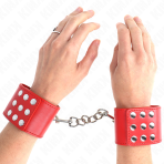 KINK - WRIST RESTRAINTS WITH SNAP FASTEN RED ADJUSTABLE 19-24 CM X 5.5 CM - imagine 4