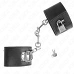 KINK - WRIST RESTRAINTS WITH PADLOCK CLOSURE BLACK ADJUSTABLE 16-23 CM X 5.5 CM - imagine 2