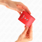 KINK - WRIST RESTRAINTS WITH PADLOCK CLOSURE RED ADJUSTABLE 16-23 CM X 5.5 CM - imagine 3