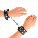 KINK - WRISTBANDS WITH DOUBLE LINE OF ADJUSTABLE STUDS BLACK - imagine 4