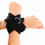 KINK - CROSS CUFFS BLACK 34 X 5.5 CM - imagine 2