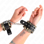 KINK - LEOPARD REAL LEATHER WRIST RESTRAINT ADJUSTABLE 18-29 CM X 5.5 CM - imagine 4