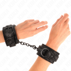 KINK - DARK LACE COVERED WRIST CUFFS ADJUSTABLE BLACK 19-26 CM - imagine 4