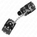 KINK - SHINY NEOPRENE WRIST CUFFS ADJUSTABLE 17-24 CM X 4.5 CM - imagine 2