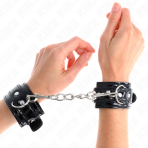 KINK - SHINY NEOPRENE WRIST CUFFS ADJUSTABLE 17-24 CM X 4.5 CM - imagine 4