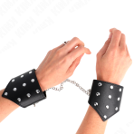KINK - BLACK POINT STYLE WRISTBANDS WITH CHAIN ADJUSTABLE 17-23 CM X 8.5 CM - imagine 4