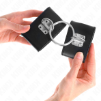 KINK - FIXED WRIST RESTRAINTS WITH RING AND PADLOCK CLOSURE BLACK ADJUSTABLE 16-23 CM X 5.5 CM - imagine 3