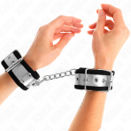 KINK - THIN WRIST RESTRAINTS BLACK / SILVER 30 X 4 CM - imagine 4