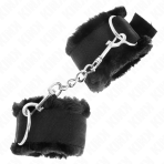 KINK - FURRY LINED WRIST RESTRAINTS BLACK ADJUSTABLE 17-31 CM X 7 CM - imagine 2