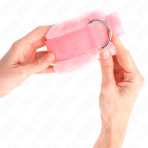 KINK - FURRY LINED WRIST RESTRAINTS PINK ADJUSTABLE 17-31 CM X 7 CM - imagine 3