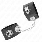 KINK - MULTIPOSITION WRIST RESTRAINTS WITH PADLOCK CLOSURE BLACK ADJUSTABLE 16-23 CM X 5.5 CM - imagine 2