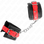 KINK - WRIST RESTRAINTS BLACK WITH RED BELT ADJUSTABLE 17-28 CM X 6 CM - imagine 2