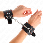 KINK - WRIST RESTRAINTS BLACK WITH RED LINING ADJUSTABLE 20-28 CM X 5.5 CM - imagine 3