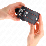 KINK - WRIST RESTRAINTS BLACK WITH RED LINING ADJUSTABLE 20-28 CM X 5.5 CM - imagine 4
