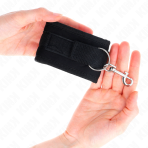 KINK - NYLON BIND HOOKLOOP WRIST RESTRAINTS BLACK MODEL 2 ADJUSTABLE 18-35 CM X 6 CM - imagine 3